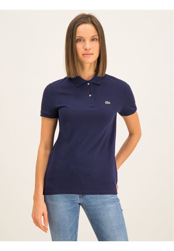 Lacoste Polo PF7839 Granatowy Classic Fit. Typ kołnierza: polo. Kolor: niebieski. Materiał: bawełna