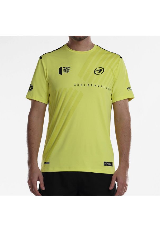 Koszulka do padla Bullpadel Logro. Kolor: żółty. Materiał: poliester, elastan, tkanina