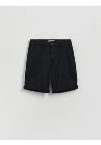 Reserved - Bawełniane szorty - czarny. Kolor: czarny. Materiał: bawełna #1
