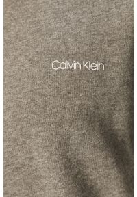 Calvin Klein - Bluza bawełniana. Okazja: na co dzień. Kolor: szary. Materiał: bawełna. Wzór: gładki. Styl: casual #5