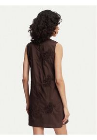 Marella Sukienka codzienna Barca 2613221302 Brązowy Regular Fit. Okazja: na co dzień. Kolor: brązowy. Materiał: bawełna. Typ sukienki: proste. Styl: casual #5