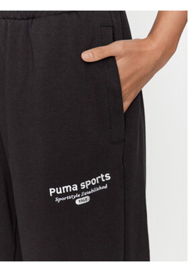Puma Spodnie dresowe Puma Team 621442 Czarny Regular Fit. Kolor: czarny. Materiał: syntetyk, dresówka, bawełna