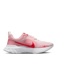 Buty do biegania Nike React Infinity 3 W DZ3016-600 różowe. Zapięcie: sznurówki. Kolor: różowy. Materiał: syntetyk, dzianina, guma. Szerokość cholewki: normalna