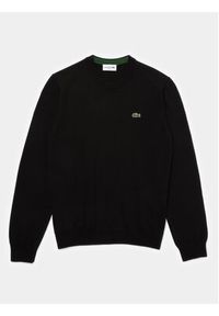 Lacoste Sweter AH1985 Czarny Regular Fit. Kolor: czarny. Materiał: bawełna #3