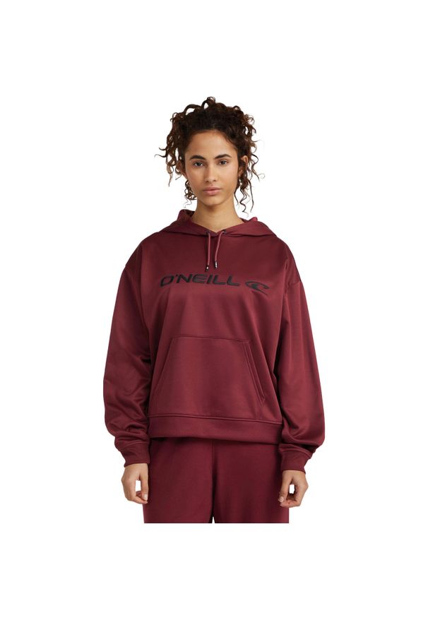Bluza z kapturem damskie O'Neill Rutile Hoodie Fleece. Typ kołnierza: kaptur. Kolor: czerwony. Materiał: poliester, materiał