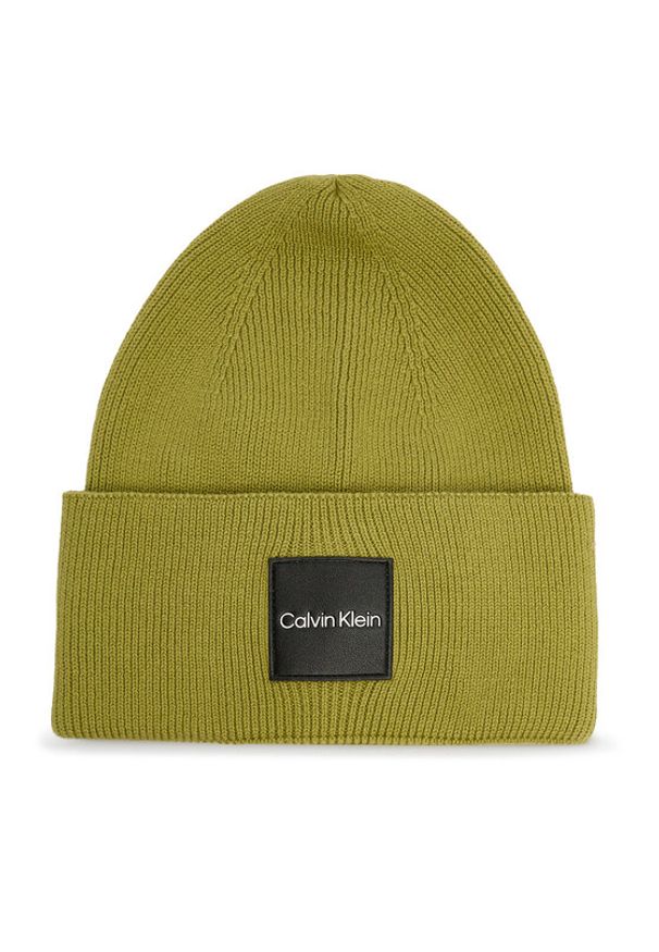 Calvin Klein Czapka K50K509682 Zielony. Kolor: zielony. Materiał: bawełna