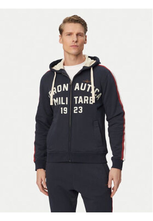 Aeronautica Militare Dres 261TF0107UF00677 Granatowy Regular Fit. Kolor: niebieski. Materiał: bawełna