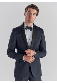 Pako Lorente - PAKO LORENTE – Marynarka smokingowa P000B-3S-002-G-S. Okazja: na ślub cywilny, na wesele. Materiał: wełna #9