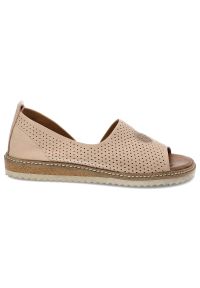 Złote Sandały Damskie Artiker Stylowe Obuwie. Okazja: na co dzień. Kolor: złoty. Materiał: skóra. Wzór: aplikacja. Sezon: lato. Styl: elegancki #3