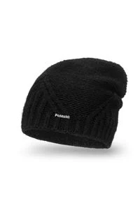 Zimowa czapka damska PaMaMi - Czarny. Kolor: czarny. Materiał: poliamid, akryl. Sezon: zima #1