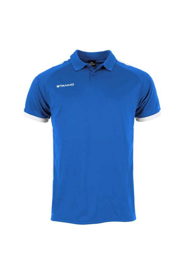 STANNO - Polo Stanno First. Typ kołnierza: polo. Kolor: niebieski, biały, wielokolorowy. Materiał: poliester. Styl: klasyczny