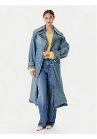 Hugo - HUGO Trencz Garena 50541545 Niebieski Oversize. Kolor: niebieski. Materiał: bawełna #5