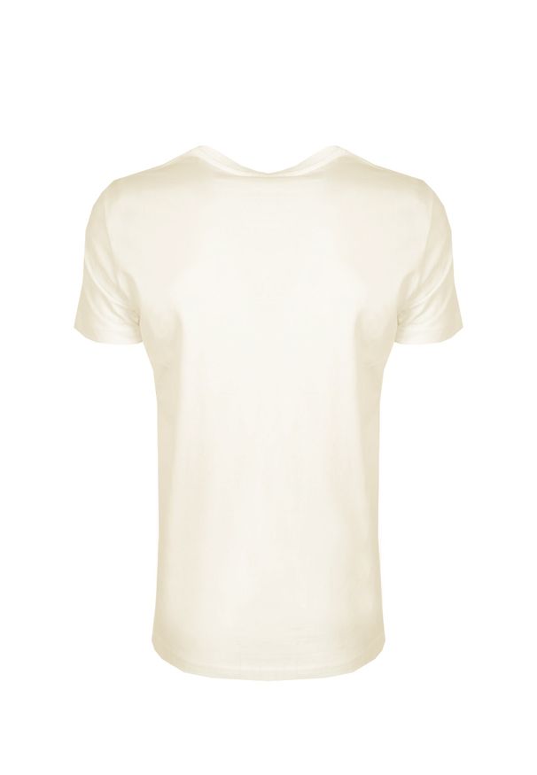 Diesel T-Shirt "T-Just" | A03817-0GRAM-129 | Mężczyzna | Beżowy. Okazja: na co dzień. Kolor: beżowy. Materiał: bawełna, poliester. Wzór: nadruk. Styl: klasyczny, casual