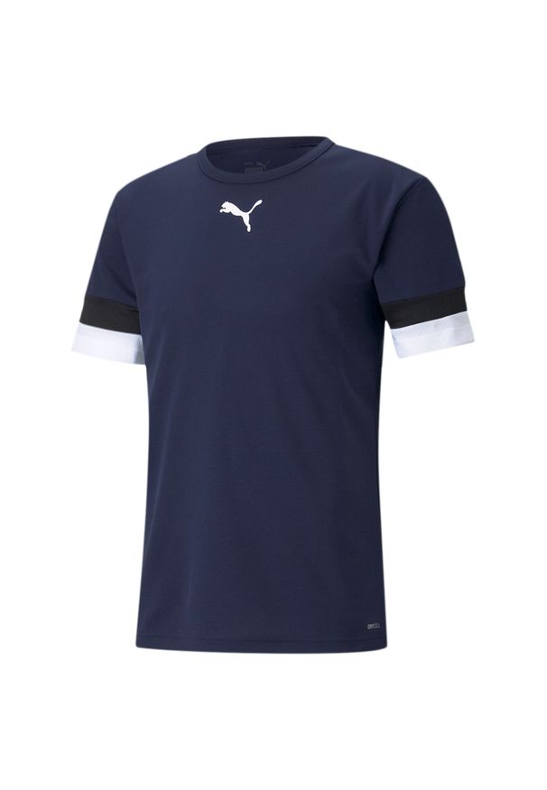 Puma - Koszulka piłkarska męska PUMA teamRISE Jersey. Kolor: czarny, niebieski, wielokolorowy. Materiał: poliester. Sport: piłka nożna