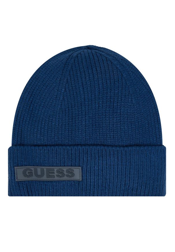Czapka Guess. Kolor: niebieski