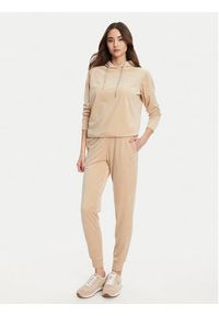Guess Bluza V4RQ25 K0232 Beżowy Regular Fit. Kolor: beżowy. Materiał: syntetyk