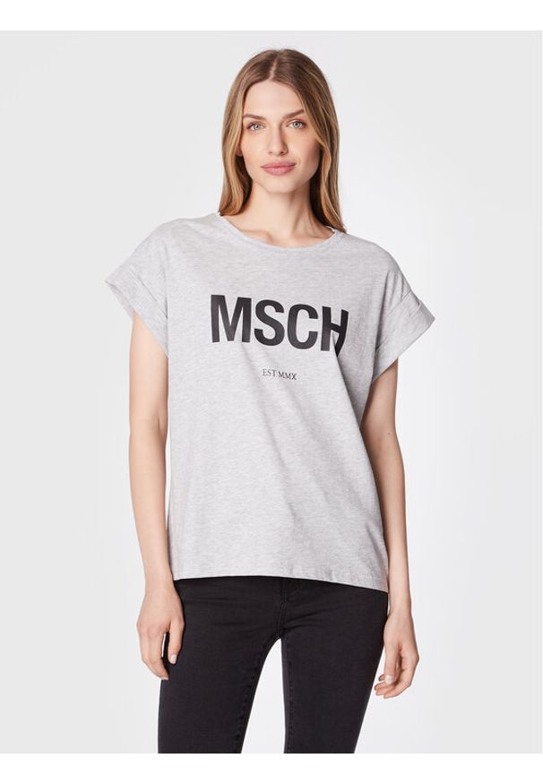 Moss Copenhagen T-Shirt Alva 16708 Szary Boxy Fit. Kolor: szary. Materiał: bawełna
