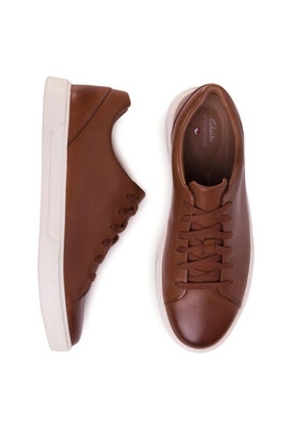 Clarks Sneakersy Un Costa Lace 261486907 Brązowy. Kolor: brązowy. Materiał: skóra