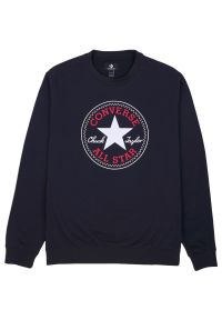 Bluza Converse Converse Go-To All Star Patch Crew Standard, Mężczyźni. Kolor: niebieski. Materiał: materiał, bawełna. Sport: skateboard