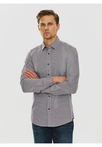 PAKO LORENTE – Bordowa wzorzysta koszula męska P24SF-1X-024-D-S - Pako Lorente. Okazja: na co dzień. Kolor: czerwony. Materiał: jeans, elastan. Styl: casual #5