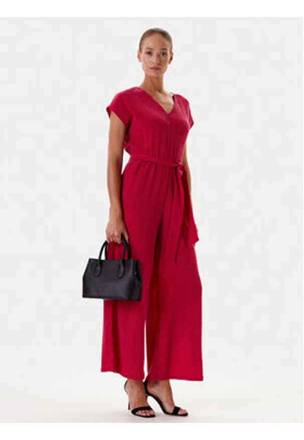 Tatuum Kombinezon Koreki 1 T2507.077 Różowy Wide Leg. Kolor: różowy. Materiał: lyocell