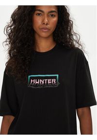 Hunter T-Shirt Abele UNISEX HARU0007251 Czarny Regular Fit. Kolor: czarny. Materiał: bawełna #10