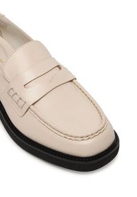 TOMMY HILFIGER - Tommy Hilfiger Loafersy Elettra Penny Leather FW0FW09360 Écru. Materiał: skóra #3