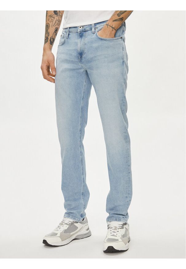 Pepe Jeans Jeansy PM207388 Niebieski Slim Fit. Kolor: niebieski