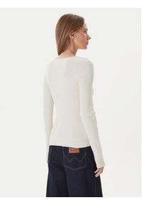 Kontatto Sweter 3M0830C Écru Slim Fit. Materiał: wiskoza