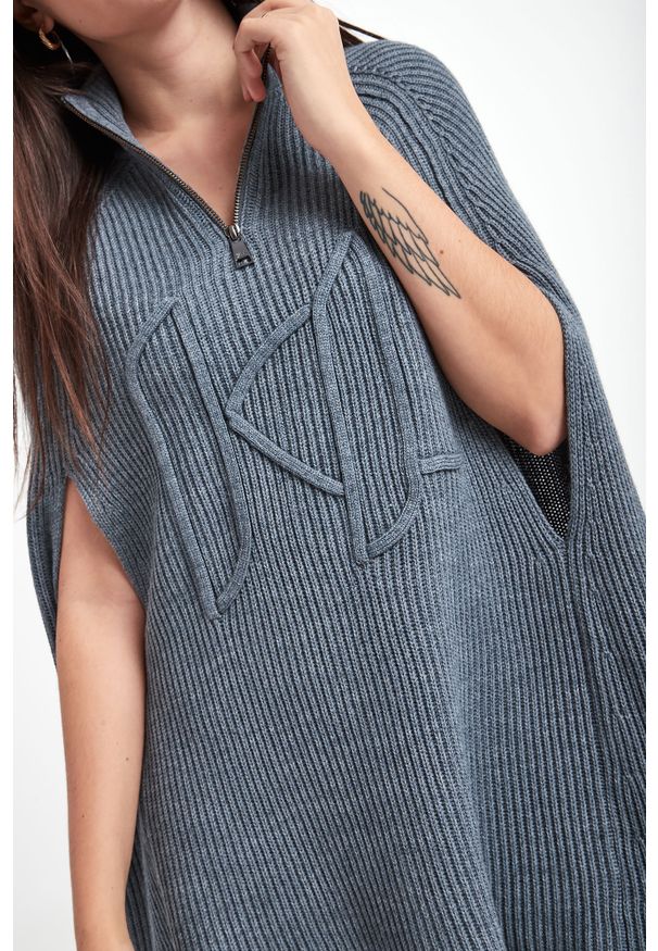 Karl Lagerfeld - Ponczo wełniane KARL LAGERFELD. Materiał: wełna