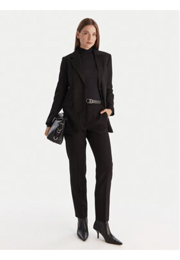 Marella Spodnie materiałowe Eresia 2525136062 Czarny Regular Fit. Kolor: czarny. Materiał: syntetyk