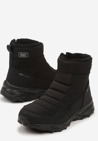 Born2be - Czarne Buty Trekkingowe Dinivra. Kolor: czarny. Materiał: materiał, polar, softshell. Sport: turystyka piesza