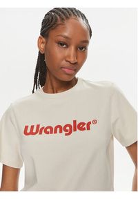 Wrangler T-Shirt 112350305 Écru Regular Fit. Materiał: bawełna