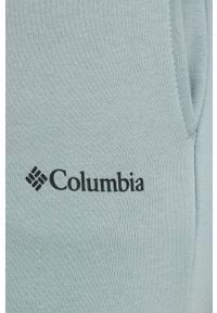columbia - Columbia spodnie dresowe męskie kolor zielony gładkie. Kolor: zielony. Materiał: dresówka. Wzór: gładki #3