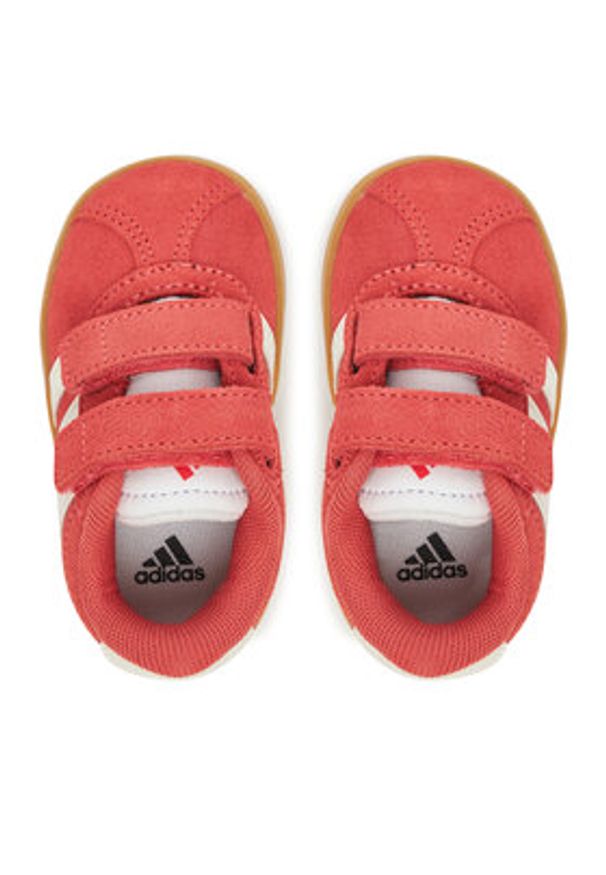 Adidas - adidas Sneakersy VL Court 3.0 Shoes JR2218 Czerwony. Kolor: czerwony. Materiał: skóra, zamsz