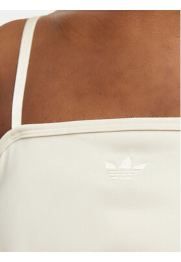 Adidas - adidas Top Pearl Tube KE3403 Écru Slim Fit. Kolor: kremowy. Materiał: syntetyk