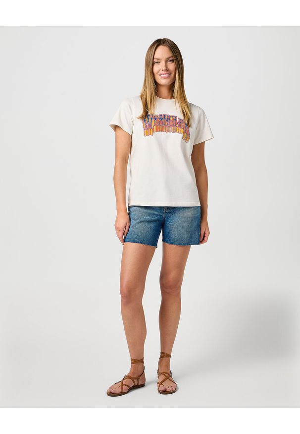 Wrangler - WRANGLER DAMSKIE SPODENKI JEANSOWE WRANGLER COWBOY SHORT 3 INCH SIERRA 112362697. Materiał: jeans