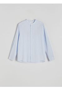 Reserved - Strukturalna koszula regular fit - jasnoniebieski. Kolor: niebieski. Materiał: bawełna