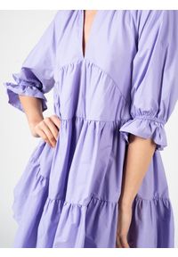 Pinko Sukienka "Bruges" | 102926 A1LZ | Kobieta | Fioletowy. Okazja: na co dzień. Kolor: fioletowy. Materiał: bawełna. Typ sukienki: proste. Styl: casual, elegancki. Długość: mini #6