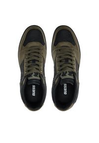 Guess Sneakersy Sava Low FMTSAL PEL12 Khaki. Kolor: brązowy. Materiał: materiał #6