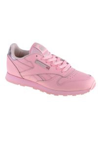Buty sportowe dla dziewczynki, Reebok Classic Leather Metallic. Kolor: różowy. Materiał: skóra. Model: Reebok Classic #1