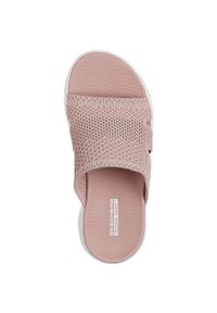 skechers - Sandały Skechers Go Walk Flex Sandal, Kobiety. Kolor: różowy. Materiał: materiał
