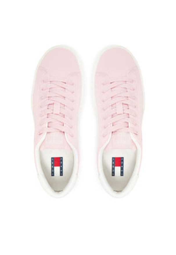 Tommy Jeans Sneakersy Tjw Flatform Sneaker EN0EN02819 Różowy. Kolor: różowy. Materiał: materiał
