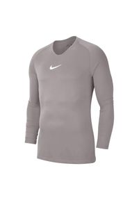 Nike - Bluza Męska Park DriFIT Base Layer Top. Kolor: szary. Sport: turystyka piesza