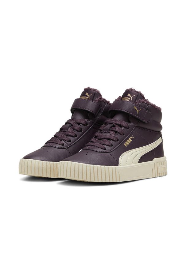 Puma - Dziecięce sneakersy Carina 2.0 Mid Winter PUMA. Kolor: żółty, biały, wielokolorowy, fioletowy