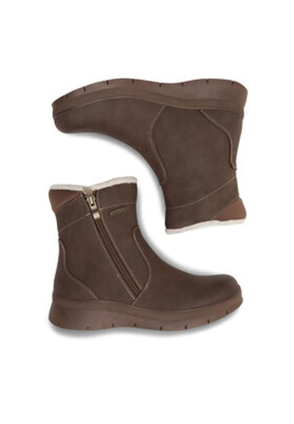 Go Soft Botki INES WS5921-03 Brązowy. Kolor: brązowy. Materiał: skóra