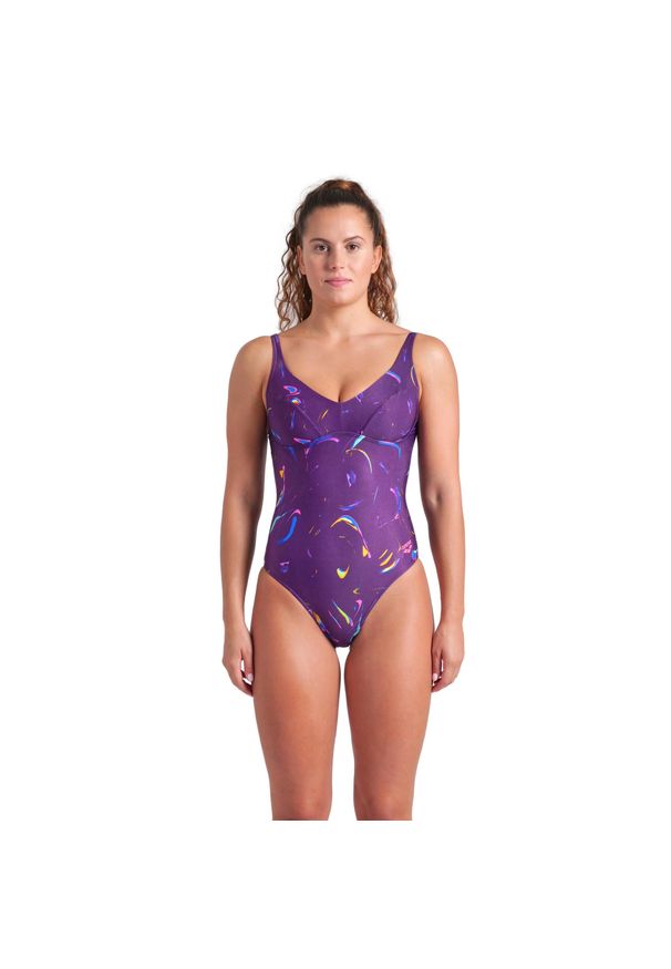 Arena - Strój Kąpielowy Abyss Swimsuit U Back. Kolor: fioletowy