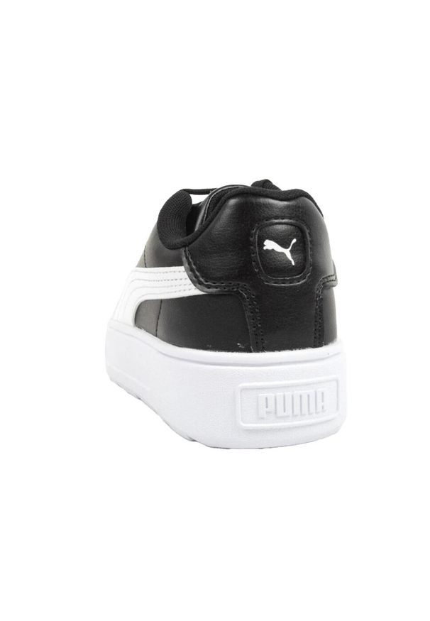 Puma - Dziecięce Skórzane Buty Sportowe Karmen. Kolor: czarny, biały, wielokolorowy. Materiał: skóra. Sport: turystyka piesza