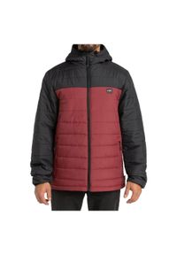 Kurtka turystyczna męska Billabong Surf Check pikowana. Kolor: czerwony, wielokolorowy, brązowy. Sport: turystyka piesza #1