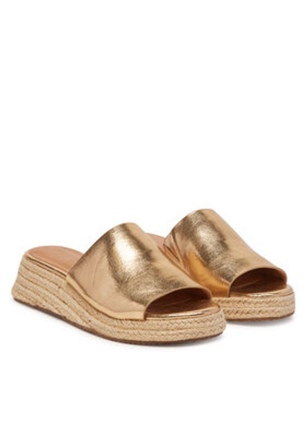 ONLY Shoes Espadryle 15341289 Złoty. Kolor: złoty. Materiał: skóra